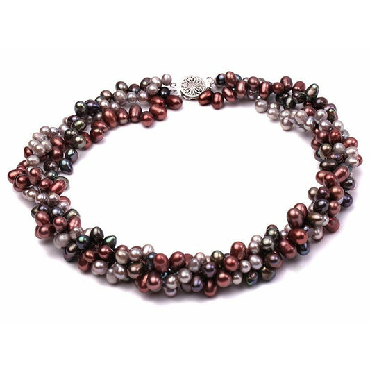 Üçqat və üçrəngli (boz, qırmızı, qara) coker mirvari boyunbağı