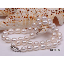 Qalereya görüntüsünə şəkil yükləyin, Premium keyfiyyətli 9-10 milli böyüklükdə barok mirvari dəst