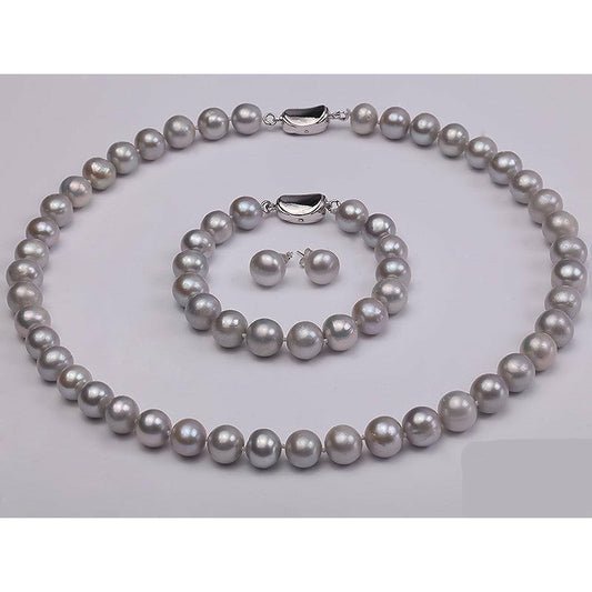 11 milli böyüklükdə boz rəngli üçlü mirvari dəst