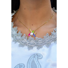 Qalereya görüntüsünə şəkil yükləyin, &quot;Xarı Bülbül&quot; dizaynlı əl işi premium italyan gümüşü dəst, qızılı-qaşlı
