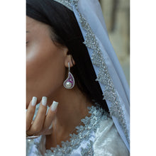 Qalereya görüntüsünə şəkil yükləyin, &quot;Buta&quot; dizaynlı əl işi premium italyan gümüşü dəst, gümüşü-bənövşəyi
