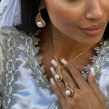 Qalereya görüntüsünə şəkil yükləyin, &quot;Buta&quot; dizaynlı əl işi premium italyan gümüşü dəst, qızılı-bənövşəyi
