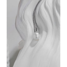 Qalereya görüntüsünə şəkil yükləyin, Sadə dizaynlı italyan gümüşü premium mirvari dəst
