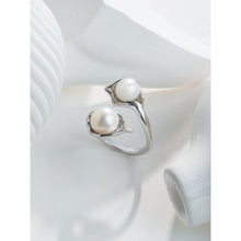 Qalereya görüntüsünə şəkil yükləyin, Su damlası dizaynlı ecazkar gözəllikdə italyan gümüşü mirvari dəst
