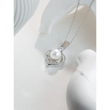 Qalereya görüntüsünə şəkil yükləyin, Su damlası dizaynlı tək qaşlı italyan gümüşü premium mirvari dəst
