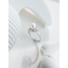 Qalereya görüntüsünə şəkil yükləyin, Su damlası dizaynlı tək qaşlı italyan gümüşü premium mirvari dəst
