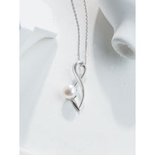 Qalereya görüntüsünə şəkil yükləyin, Ecazkar dizaynlı zərif italyan gümüşü premium mirvari dəst
