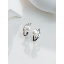 Qalereya görüntüsünə şəkil yükləyin, Ecazkar dizaynlı zərif italyan gümüşü premium mirvari dəst
