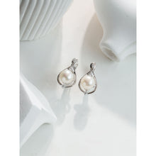 Qalereya görüntüsünə şəkil yükləyin, Su damlası dizaynlı italyan gümüşü premium mirvari dəst
