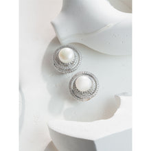 Qalereya görüntüsünə şəkil yükləyin, Dairə dizaynlı italyan gümüşü premium mirvari dəst
