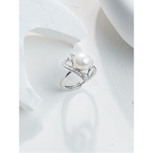 Qalereya görüntüsünə şəkil yükləyin, Zərif ürək dizaynlı italyan gümüşü premium mirvari dəst
