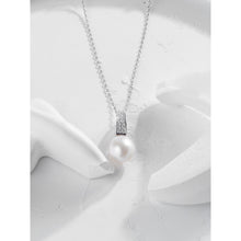 Qalereya görüntüsünə şəkil yükləyin, Asma dizaynlı italyan gümüşü premium mirvari dəst
