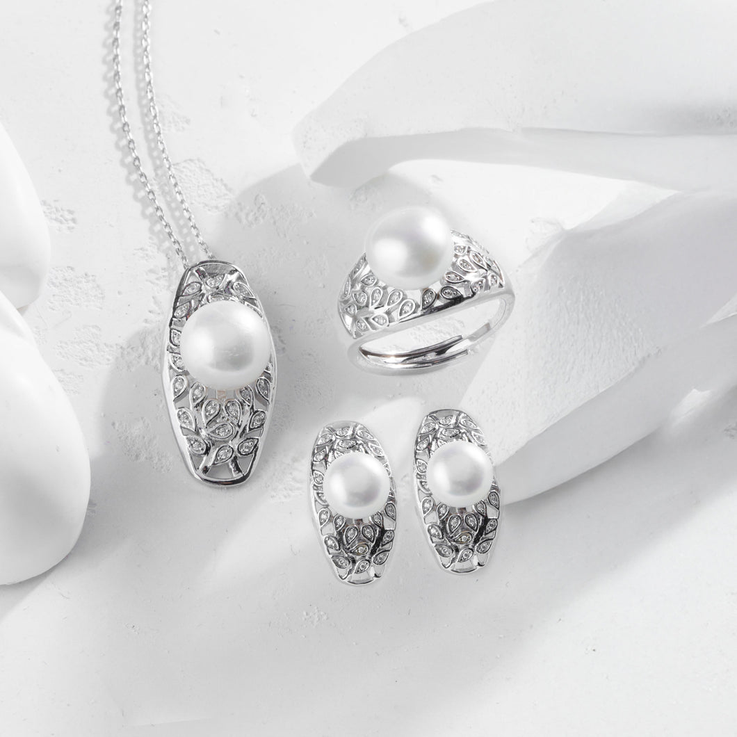 Klassik dizaynlı italyan gümüşü premium mirvari dəst