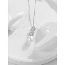 Qalereya görüntüsünə şəkil yükləyin, Qoşa kəpənək dizaynlı premium mirvari dəst
